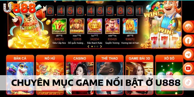 Giới thiệu U888 về các tựa game